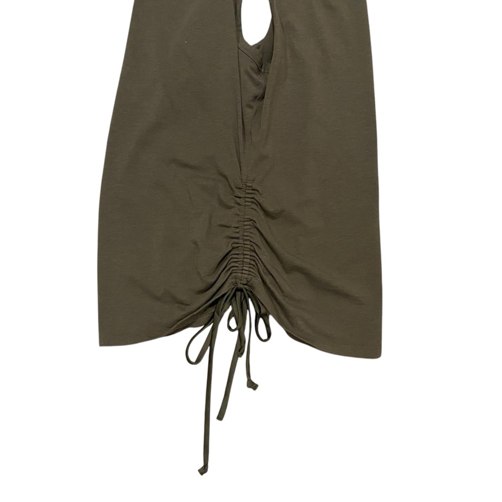 White House Black Market Olive Sleeveless Ruched Top Small - Picture 8 of 10